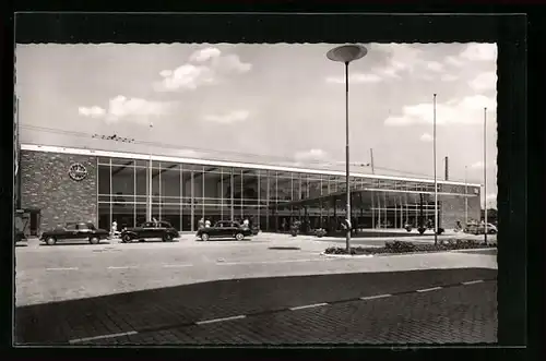 AK Pforzheim, Bahnhof, Vorderansicht