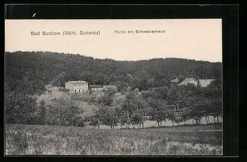 AK Bad Buckow / Märk. Schweiz, Gasthaus Schweizerhaus, Inh. Wilhelm & Sohn
