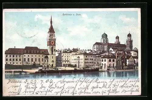 AK Passau, Rathaus und Dom