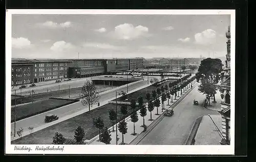 AK Duisburg, Hauptbahnhof mit Tunnel