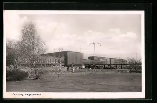 AK Duisburg, Blick zum Hauptbahnhof