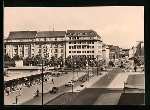 AK Berlin, Friedrichstrasse-Unter den Linden aus der Vogelschau