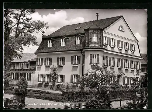 AK Bad Aibling, Kurheim Karolinenschlösschen, Strassenansicht