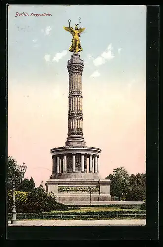 AK Berlin-Tiergarten, Blick auf die Siegessäule