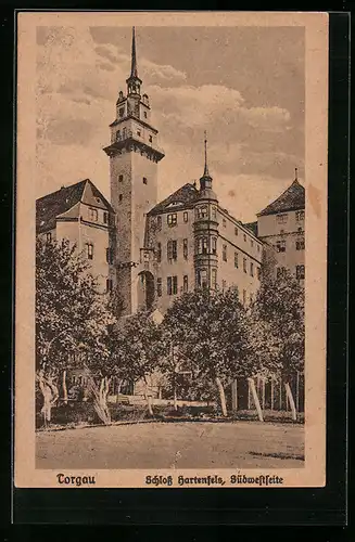 AK Torgau, Schloss Hartenfels, Südwestseite