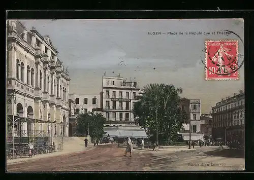 AK Alger, Place de la Republique et Theatre