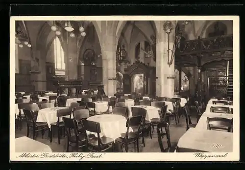 AK Mainz, Gaststätte Heilig Geist W. Hartes, Wappensaal