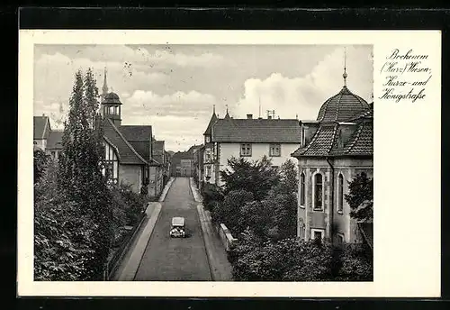 AK Bockenem /Harz, Wiesen-, Kurze- und Königstrasse aus der Vogelschau