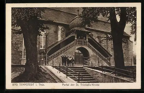 AK Bad Tennstedt /Thür., Portal der St. Trinitatis-Kirche