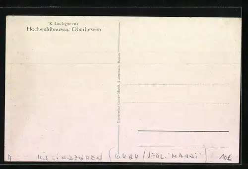 AK Hochwaldhausen, Ortsansicht aus der Ferne