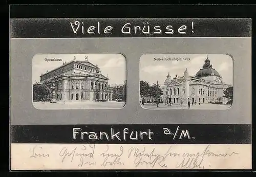 AK Frankfurt a. M., Opernhaus, Neues Schauspielhaus