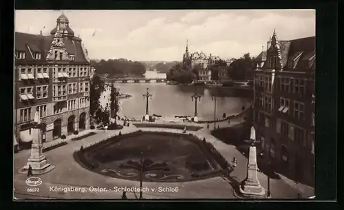 AK Königsberg, Schlossteich v. Schloss