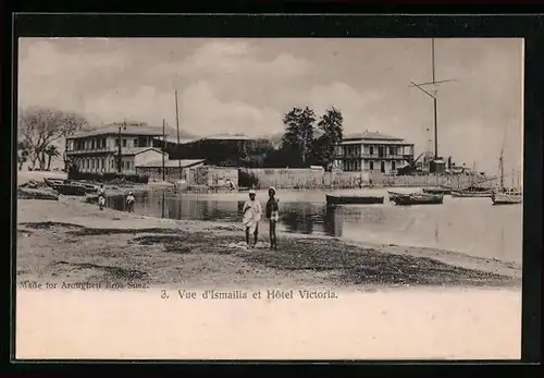 AK Ismailia, Vue d`Ismailia et Hotel Victoria