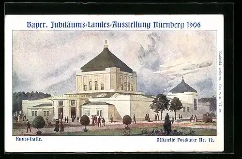 Künstler-AK Nürnberg, Bayerische Jubiläums-Landes-Ausstellung 1906, Kunsthalle