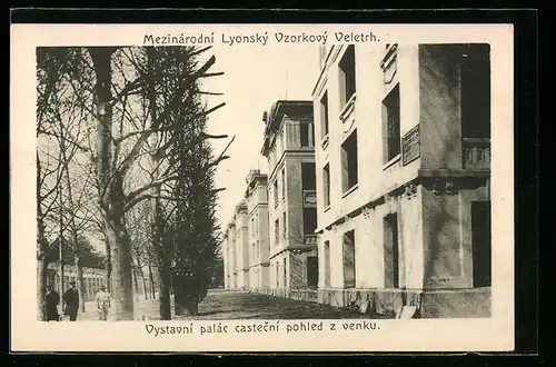 AK Lyon, Mezinàrodni Lyonsky Vzorkovy Veletrh, Vystavni palàc castecni pohled z venku, Ausstellung