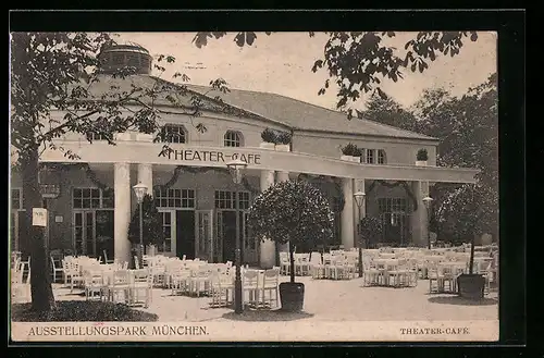 AK München, Ausstellungspark, Theater-Cafè