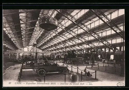 AK Lyon, Exposition Internationale 1914, Interieur du Grand Hall, Ausstellung