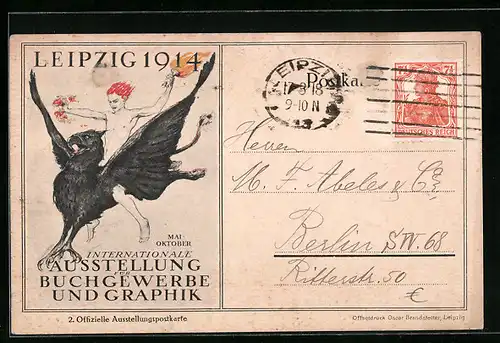 AK Leipzig, Internationale Ausstellung Buchgewerbe und Graphik 1914