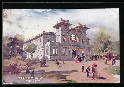 Künstler-AK Milano, Esposizione di Milano 1906, Sede Comitato, Ausstellung