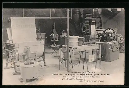 AK Villeurbanne, Exposition de Tours, Produits Chimiques & Drogueries pour Teinture, Ausstellung