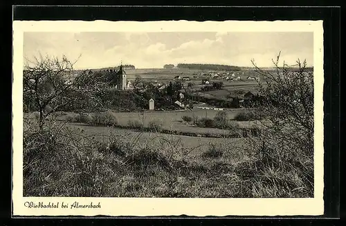 AK Almersbach, Totalansicht mit Wiedbachtal