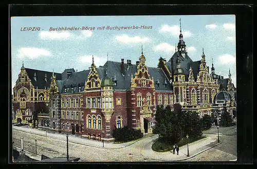 AK Leipzig, Buchhändler-Börse mit Buchgewerbe-Haus