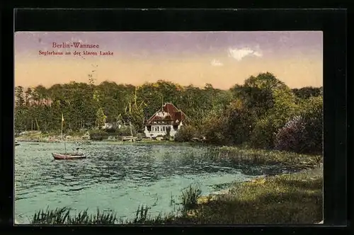 AK Berlin-Wannsee Seglerhaus an der klaren Lanke