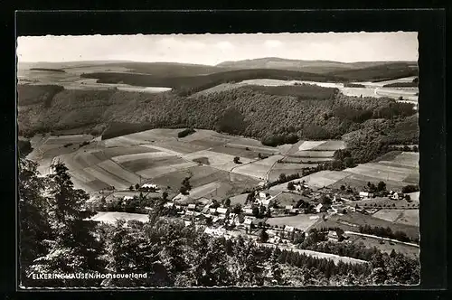 AK Elkeringhausen (Hochsauerland), Totalansicht von einem Berg aus gesehen