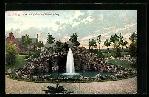 AK Berlin-Neukölln, Grotte auf dem Wildenbruchplatz