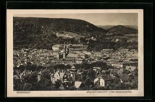 AK Meiningen, Gesamtansicht vom Bibrasberg