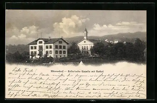 AK Männedorf, Zeller`sche Kapelle mit Bethel