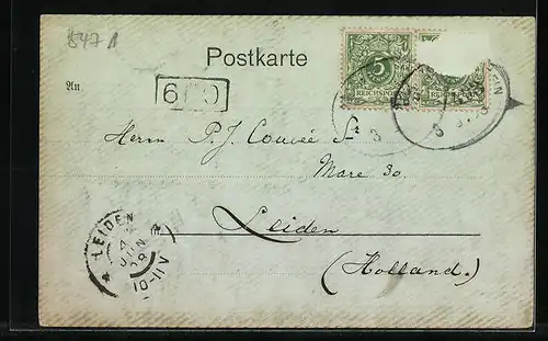 Mondschein-AK Maria Laach, Abtei am Laacher See