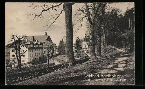 AK Wildbad Adelholzen, Kurhaus mit St. Primuskapelle