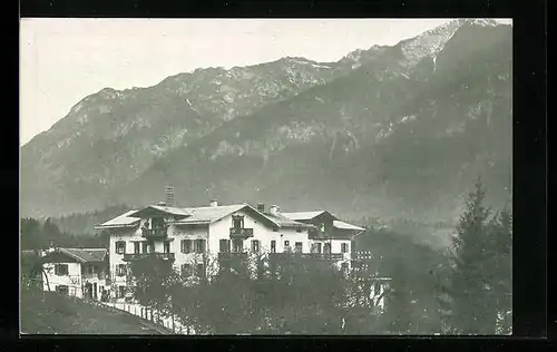 AK Obergrainau bei Garmisch, Alpenhotel und Pension Zur Post