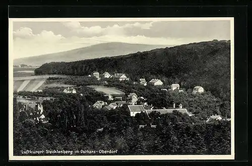 AK Stecklenberg im Ostharz, Oberdorf aus der Vogelschau