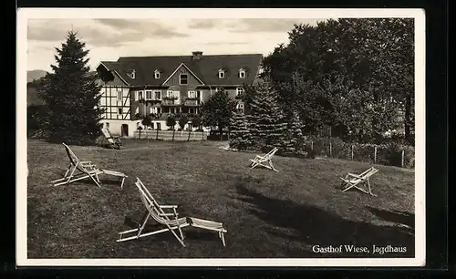 AK Schmallenberg /Rothaargebirge, Gasthof Wiese, Jagdhaus