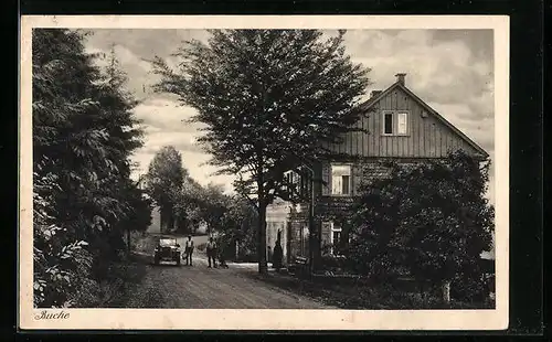 AK Hohegrete bei Au a. d. Sieg, Bibel- und Erholungsheim mit Buche