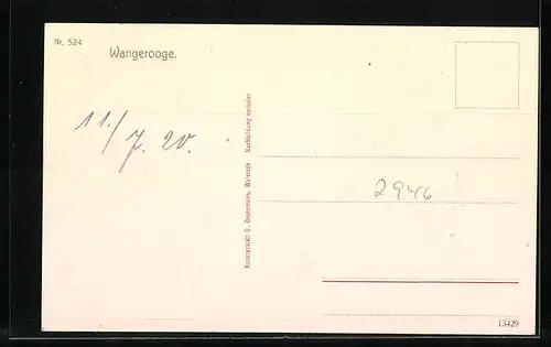 AK Wangerooge, Ortsansicht mit Leuchtturm
