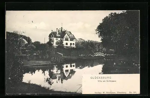 AK Ostseebad Glücksburg, Villa am Schlosssee