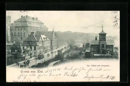 AK Kiel, Kgl. Schloss und Seegarten