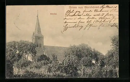 AK Bornhöved, Blick zur Kirche