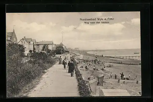 AK Nordseebad Wyk a. Föhr, Weg nach den Bädern