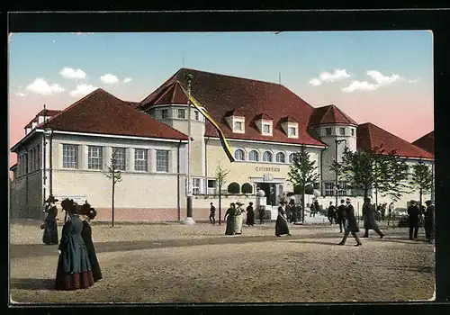 AK Leipzig, Intern. Baufach-Ausstellung mit Sonderausstellungen 1913, Österreich. Staatsgebäude
