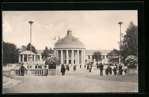 AK Dresden, Intern. Hygiene-Ausstellung 1911, Festplatz mit populärer Halle Der Mensch