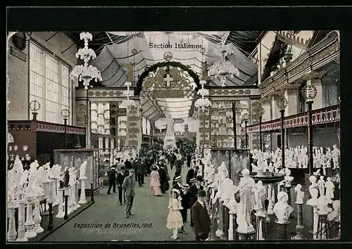 AK Bruxelles, Exposition 1910, Section Italienne