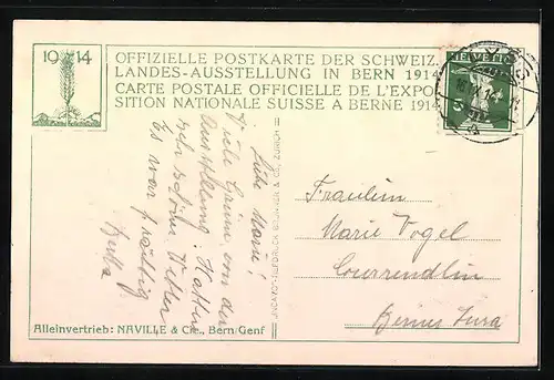 AK Bern, Landes-Ausstellung 1914, Nahrungsmittel und Gartenbau