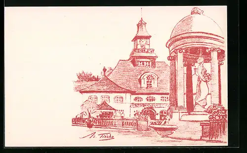 Künstler-AK Bern, Schweiz. Landes-Ausstellung 1914, Ortspartie