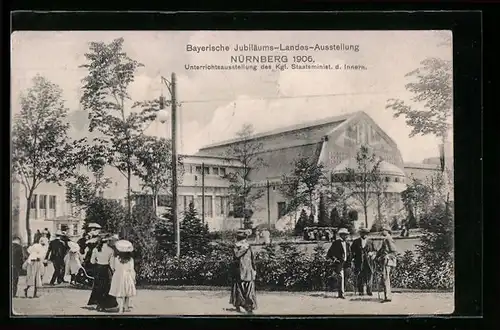 AK Nürnberg, Bayerische-Jubiläums-Landes-Ausstellung 1906 - Unterrichtsausstellung des Kgl. Staatsminist. d. Innern