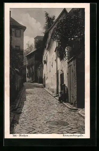 AK Alt-Meissen, Strassenpartie in der Leinewehrgasse