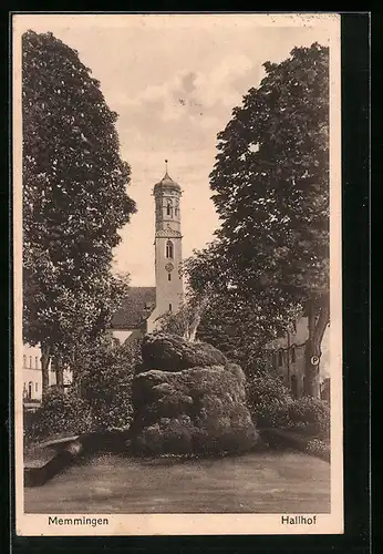 AK Memmingen, Hallhof mit Kirche